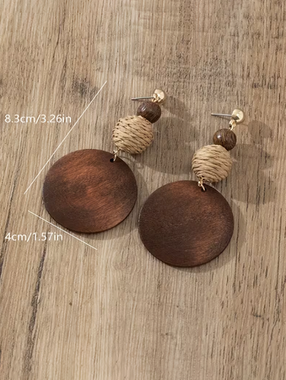Wooden Layered Earrings