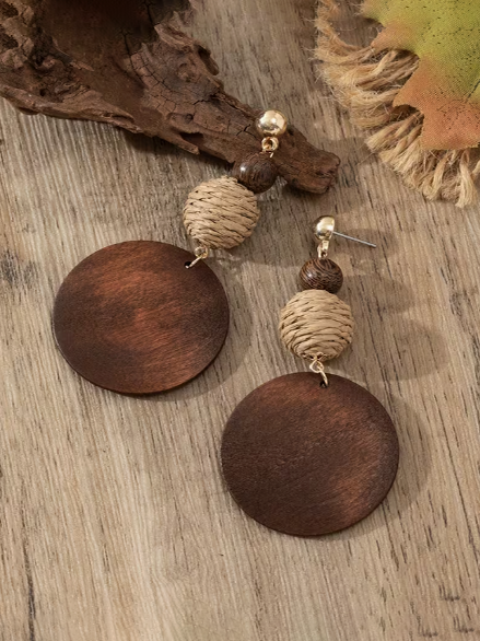 Wooden Layered Earrings