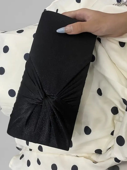 Satin Evening Clutch, clutch, front view